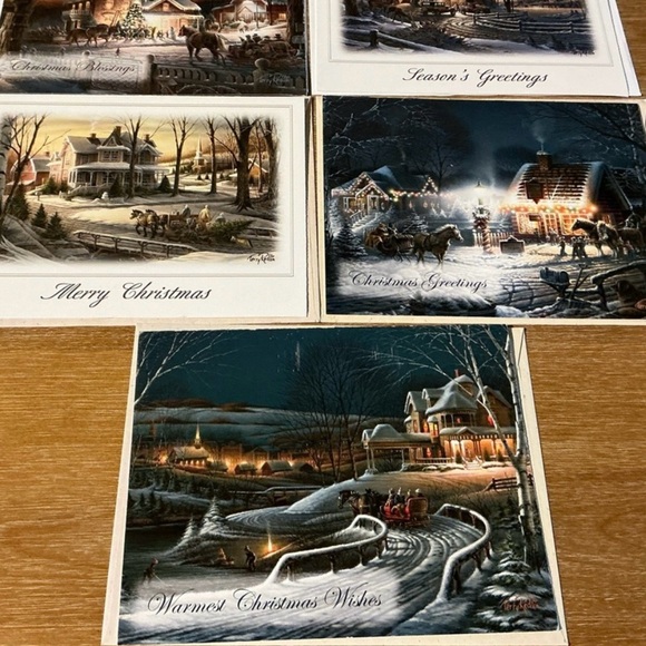 5 Terry Redlin True Meaning of Christmas Cards New - Picture 1 of 16